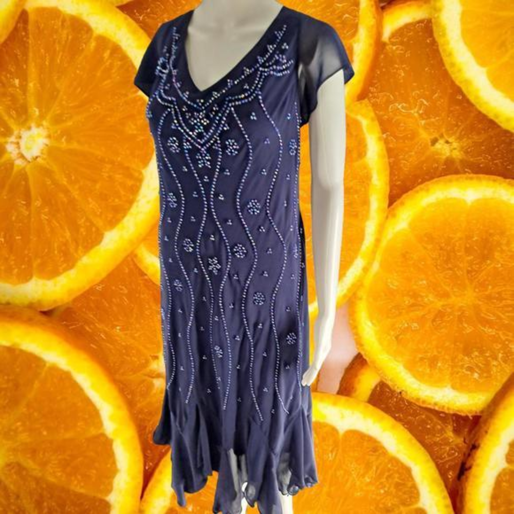 Metaphor‎ Dark Purple Sequin Dress Size 18